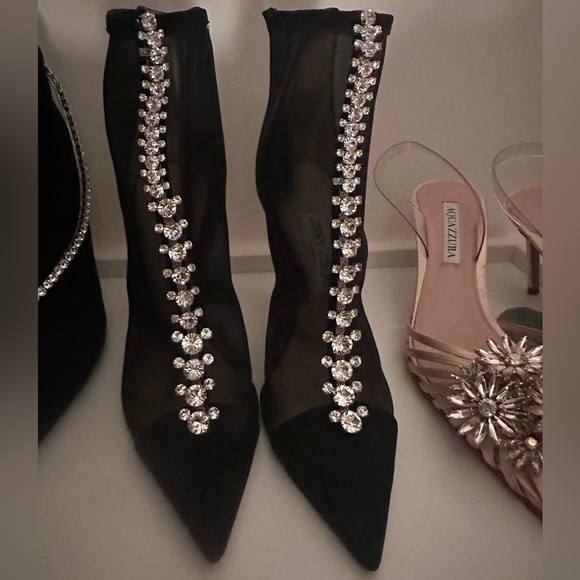New Statement jimmy choo rhinestone ankle boots size 37 - Picture 3 of 3